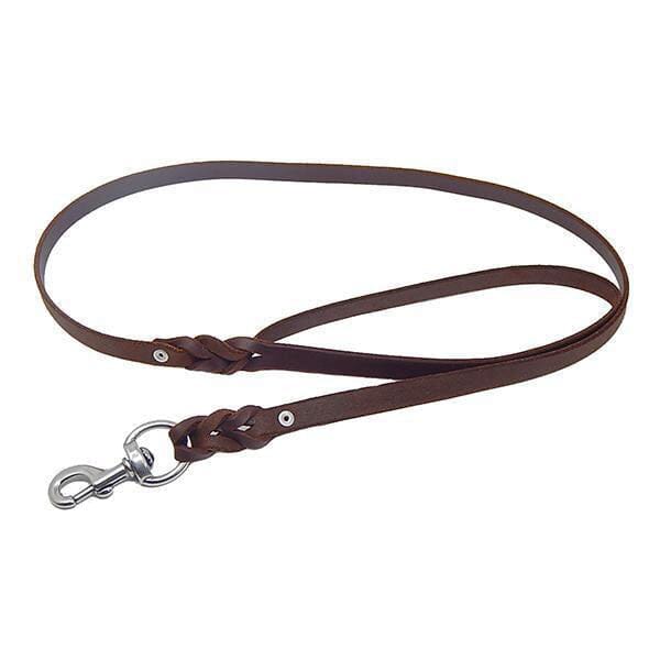GSS - 1/2" Heavy Duty Light Weight Harness Leather Dog Leash with Stainless-Steel Clasp Pet Leashes German Shepherd Shop