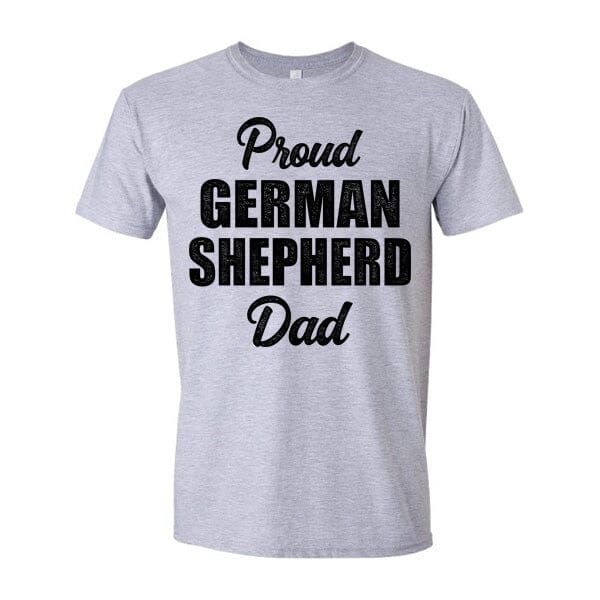 GSS - Proud German Shepherd Dad T-Shirts German Shepherd Shop Gildan Men's Crewneck Heather Gray S