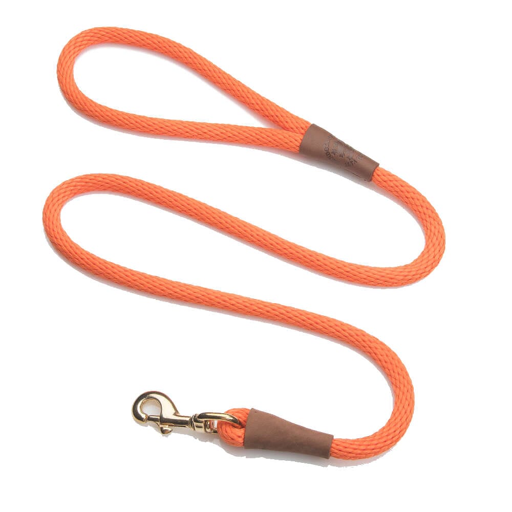 Mendota Pet - Snap Leash - Large 1/2 Inch - 6' Pet Leashes Mendota Pet Orange