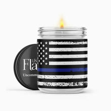 UNCOMMON FLAME - Thin Blue Line Candle in Apple Cider & Clove, durable for dogs