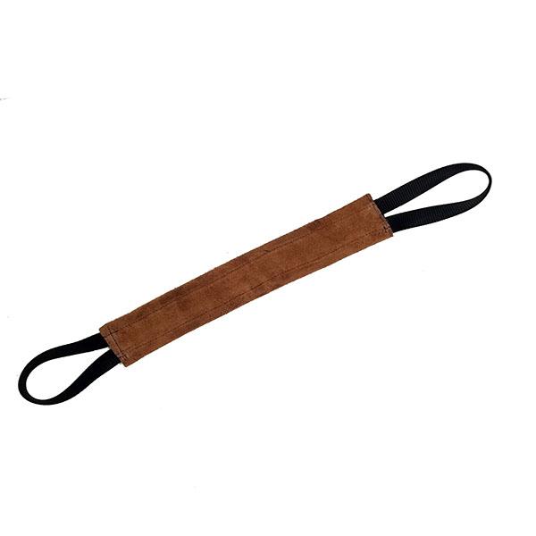 GSS - Flat Leather Reward Tug With Two Handles in , durable Pet Training Aids for dogs