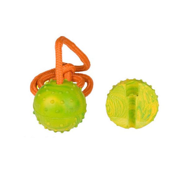 FOR DOG TRAINERS - Solid Rubber Dog Ball on String in , durable Pet Training Aids for dogs