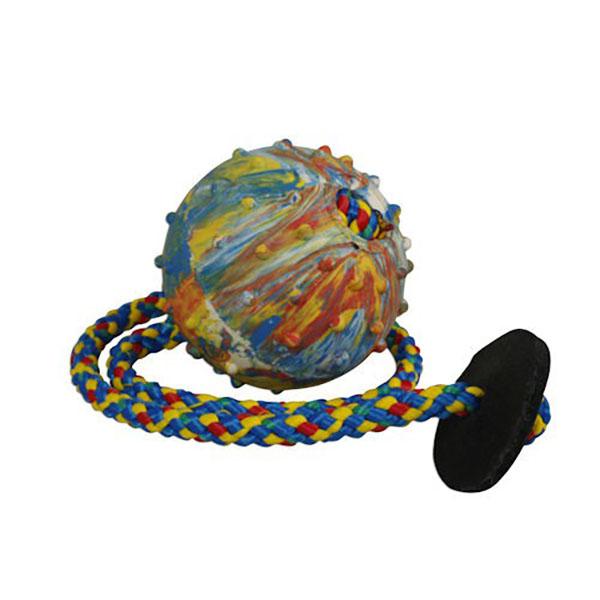 GAPPAY - 2.5" Training Ball On Rope With Leather Ring in , durable Dog Toys for dogs