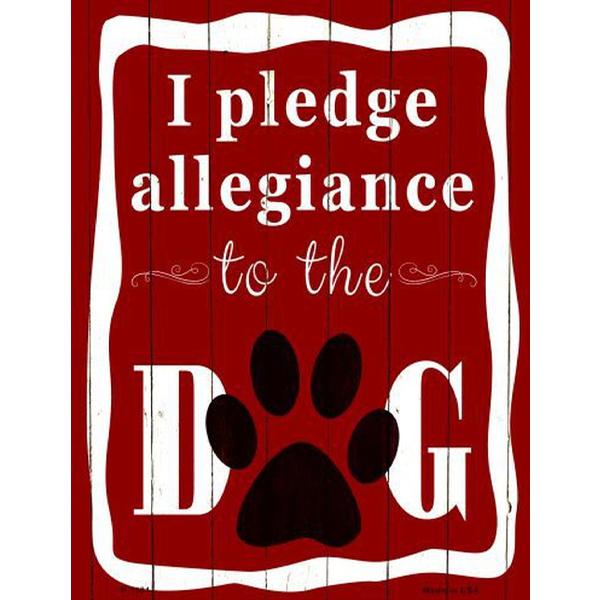I Pledge Allegiance To The Dog Metal Parking Sign Accessories German Shepherd Shop