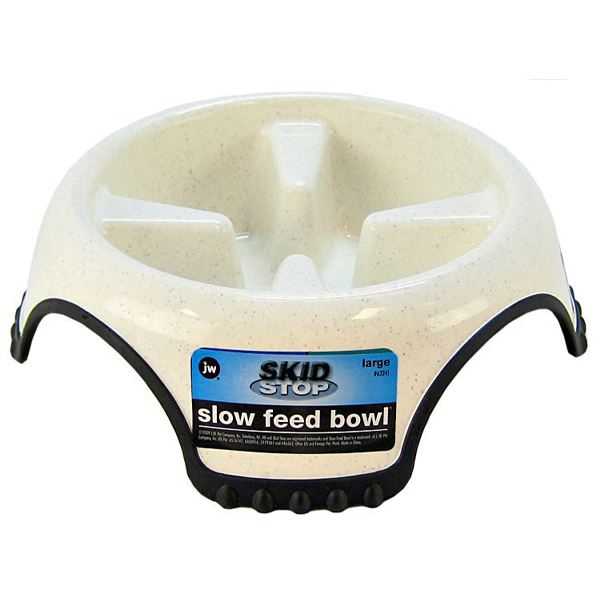 Jw skid stop shop slow feed bowl