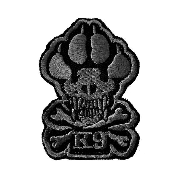 GSS - K-9 Skull And Crossbones Embroidered Tactical Patch in Gray, durable Animals & Pet Supplies for dogs