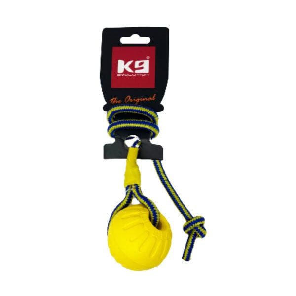 K9 EVOLUTION - Ball Fantastic EVA-Foam With Rope in 2.5", durable for dogs