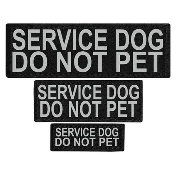 DOGLINE - Pair Of Removable Reflective Dog Harness Patches (3 Sizes) in 1-in x 2.75-in, durable Animals & Pet Supplies for dogs