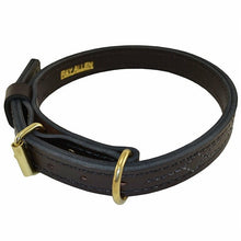 RAY ALLEN - 1" Premier Collar - English Rein Brown Leather in , durable Pet Collars & Harnesses for dogs