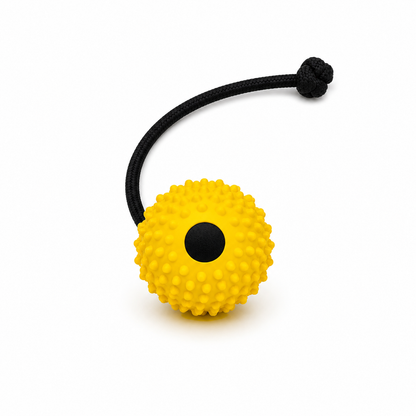 Elite K9 Working Ball with Knot Handle for Dogs – Reward Ball for Drive Building