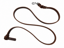 GSS Heavy-Duty Harness Leather Dog Leash with Knot Handle & Stainless Steel Clasp