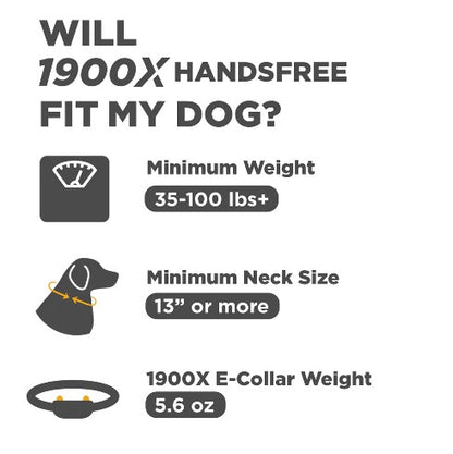 DOGTRA - 1900X HANDSFREE 1-DOG UNIT