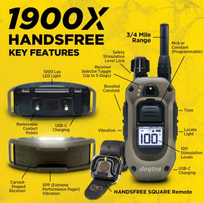 DOGTRA - 1900X HANDSFREE 1-DOG UNIT