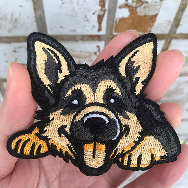 GSS - German Shepherd Puppy Embroidered Patch With Velcro 3" x 2.5"