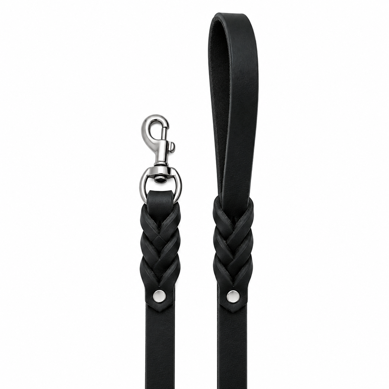 GSS - 3/4" Heavy Duty Harness Leather Dog Leash with Stainless-Steel Clasp