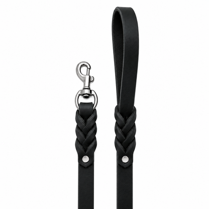 GSS - 3/4" Heavy Duty Harness Leather Dog Leash with Stainless-Steel Clasp