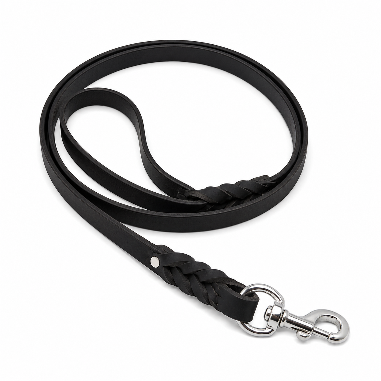 GSS - 3/4" Heavy Duty Harness Leather Dog Leash with Stainless-Steel Clasp
