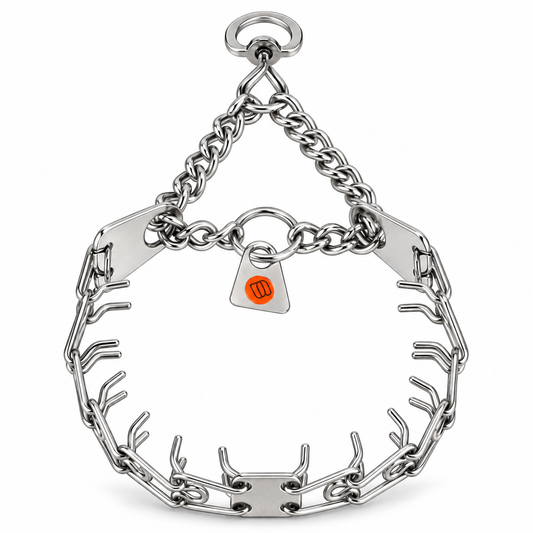 HERM SPRENGER - MICRO-PLUS Training Collar with Center-Plate and Assembly Chain – Stainless steel