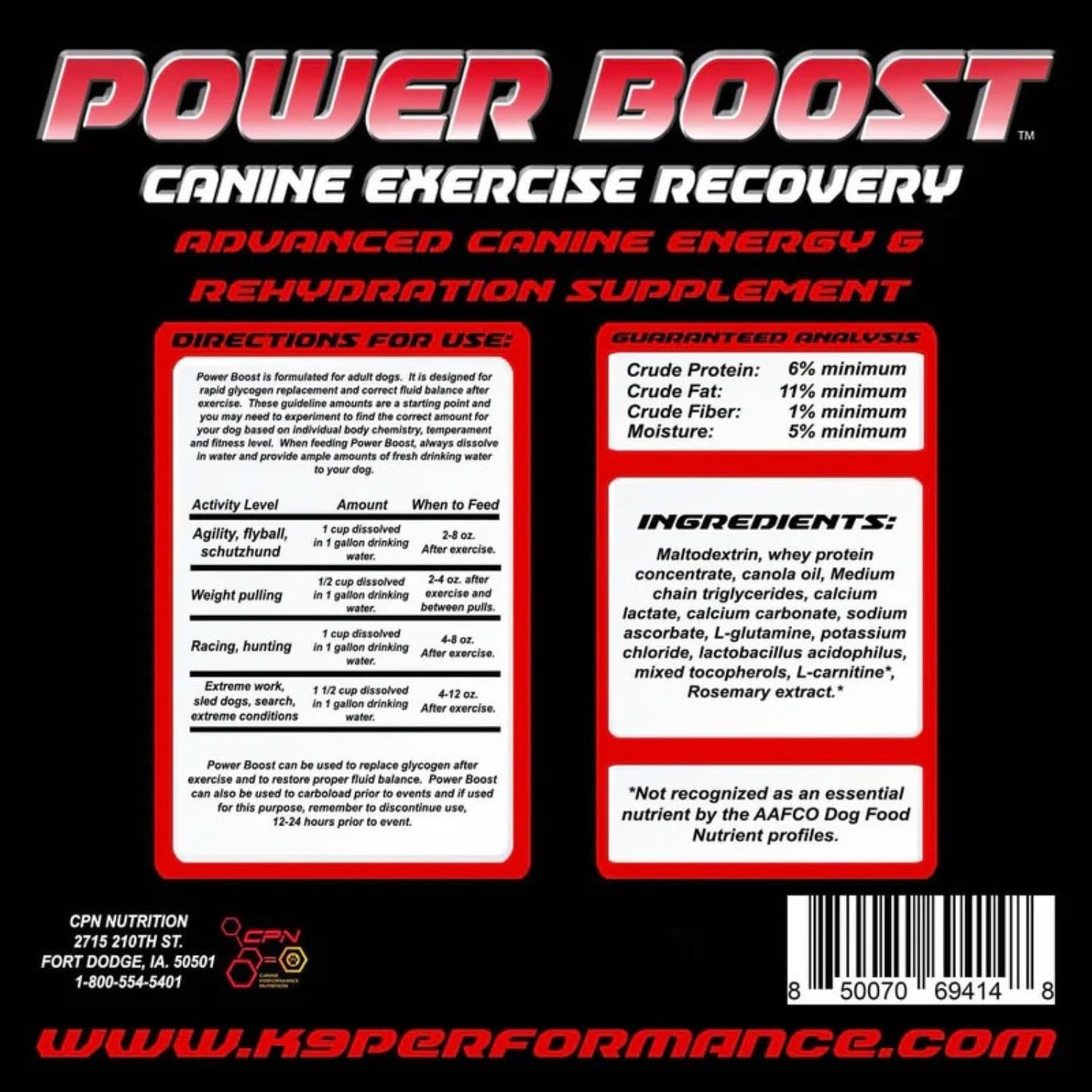CPN Power Boost for Dogs – Hydration, Energy, Recovery & Joint Support for Working Dogs
