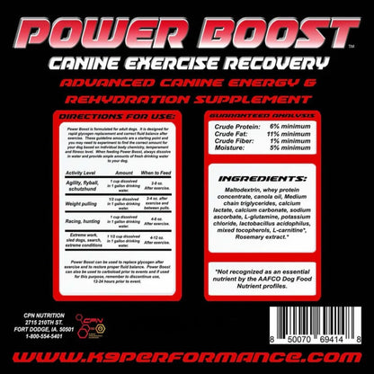 CPN Power Boost for Dogs – Hydration, Energy, Recovery & Joint Support for Working Dogs
