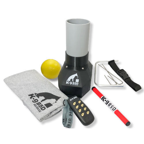 K-9 BSD 4 Launcher with Barrel – Remote Ball Reward Launcher for Dogs