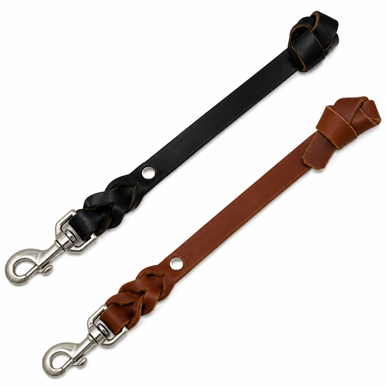 GSS 12" Leather Pull Tab with Stainless Steel Clasp