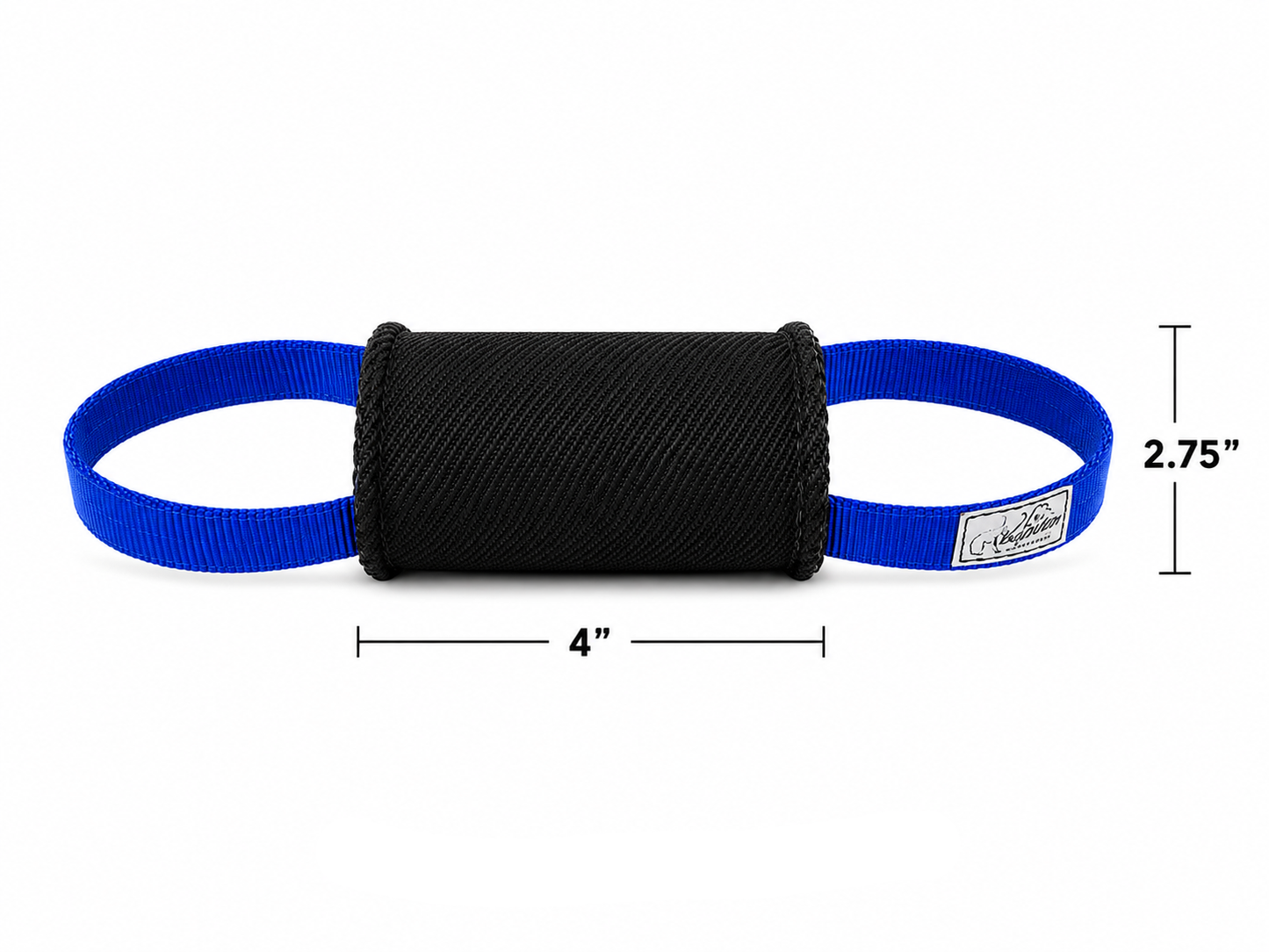 DOGTECH Small 4" x 2.75" Synthetic Cylinder Dog Tug with 2 Handles