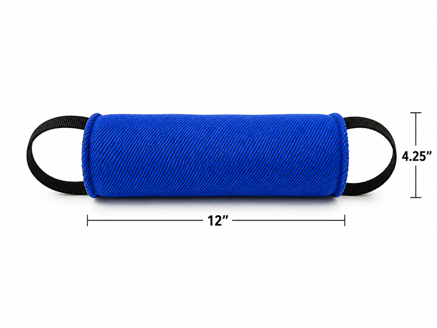 DOGTECH – 12" x 4.25" Synthetic Cylinder Dog Tug with 2 Handles
