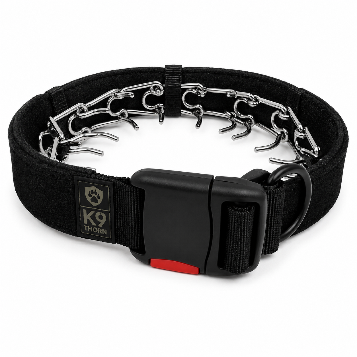 K9 THORN Covered Prong Dog Collar with Quick-Release Buckle