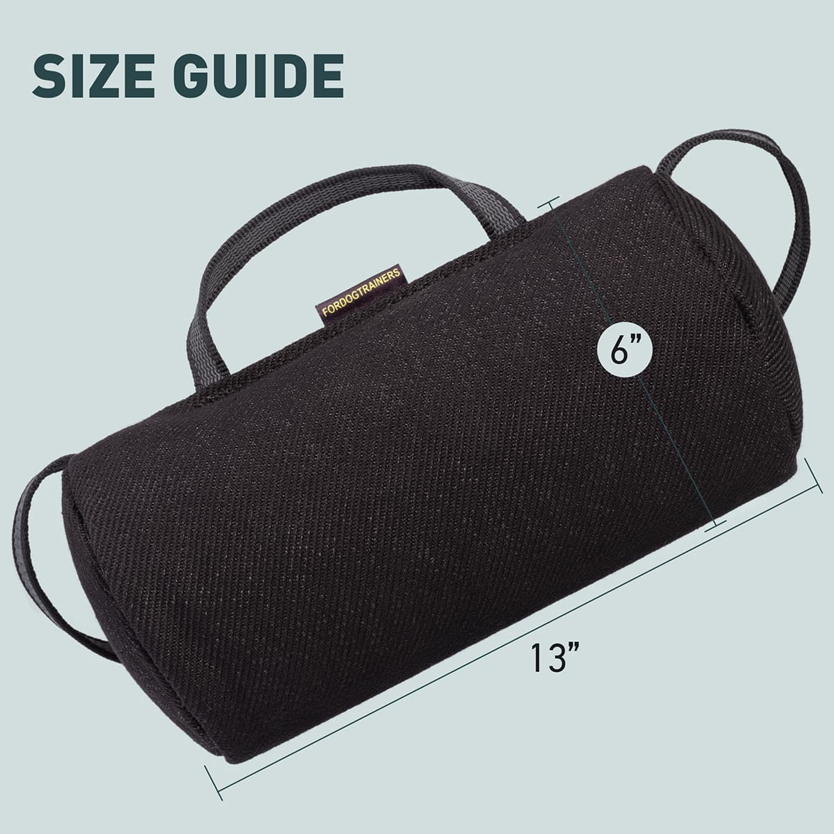 FDT Soft French Linen Bite Roll with 3 Handles for Dogs – Durable Training Tug for Bite Work & Grip Development