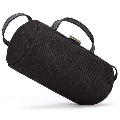 FDT Soft French Linen Bite Roll with 3 Handles for Dogs – Durable Training Tug for Bite Work & Grip Development
