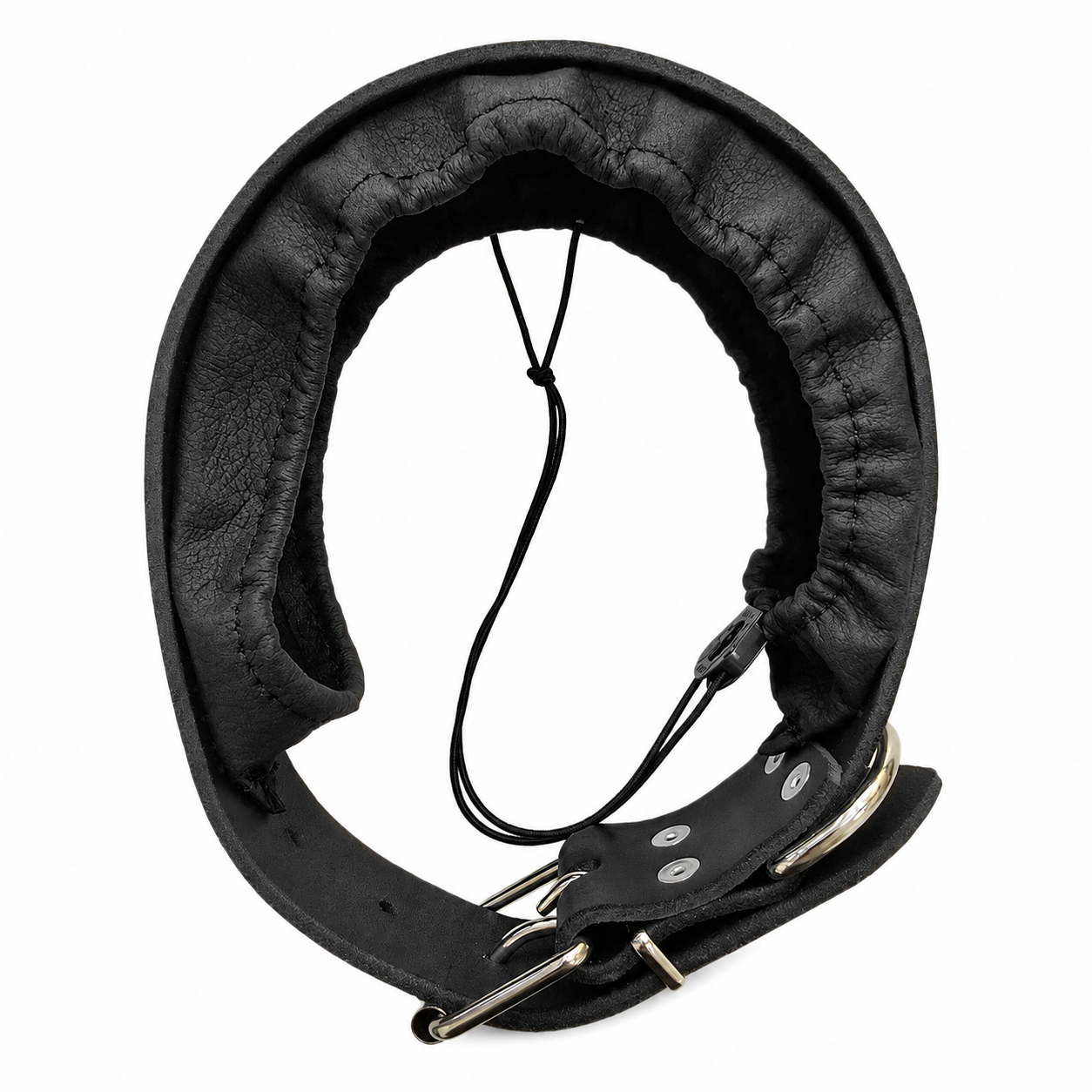 DOGTECH Leather Prong Collar Cover with Sidewalls & Velcro Straps