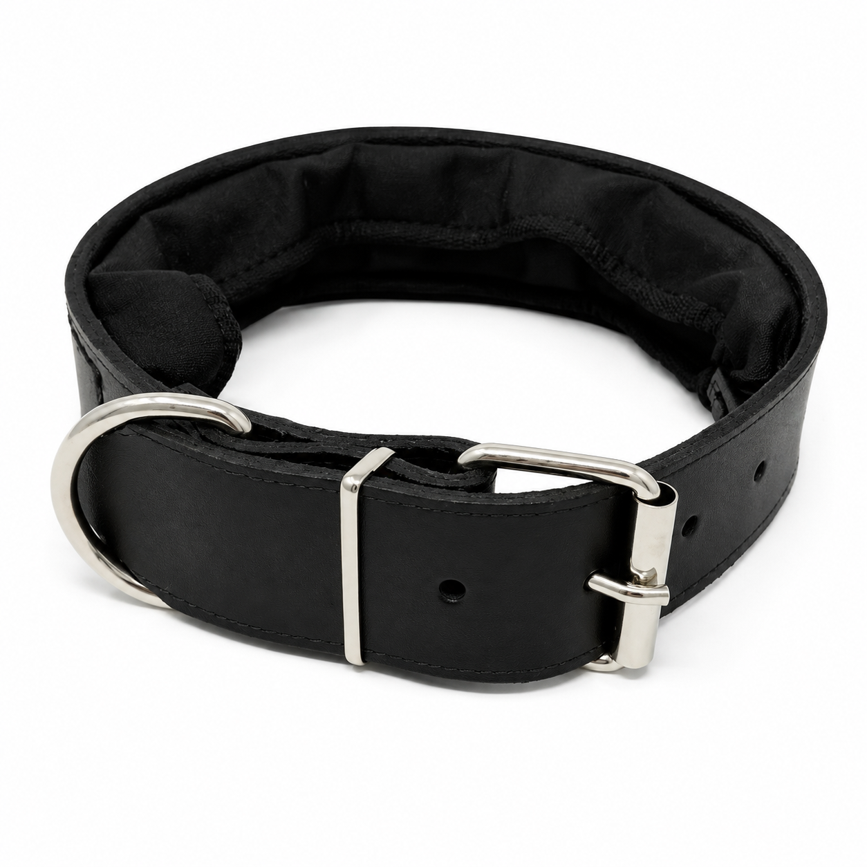 DOGTECH Leather Prong Collar Cover with Sidewalls & Velcro Straps