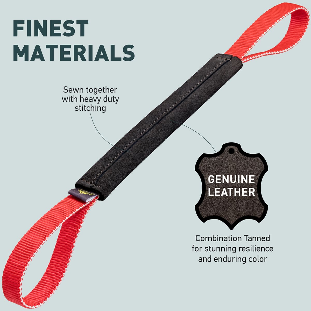 VIPER - 10" Firm Leather Pocket Tug with Two Handles