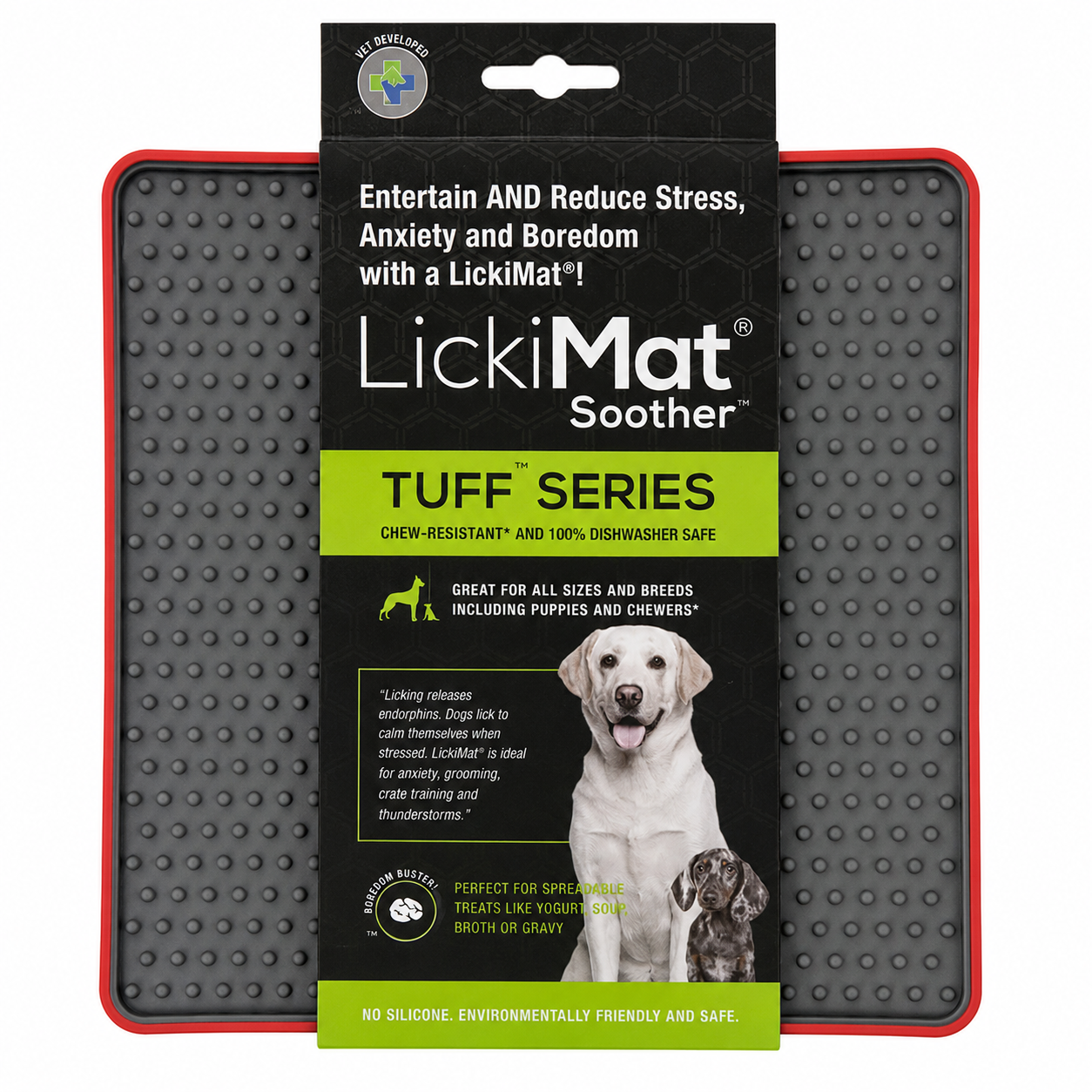 LickiMat Tuff Soother for Dogs – Calming Enrichment Mat, Reduces Anxiety & Boredom