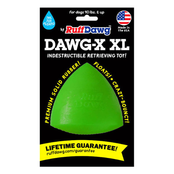 RUFF DAWG - Dawg-X Indestructible Rubber Floating Retrieving Toy - Guaranteed For Life