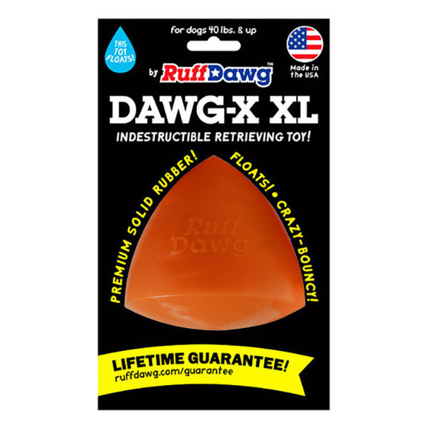 RUFF DAWG - Dawg-X Indestructible Rubber Floating Retrieving Toy - Guaranteed For Life