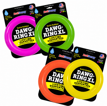 RUFF DAWG Dawg Ring for Aggressive Chewers – Floats, Bounces & Lifetime Guarantee