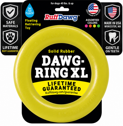 RUFF DAWG Dawg Ring for Aggressive Chewers – Floats, Bounces & Lifetime Guarantee