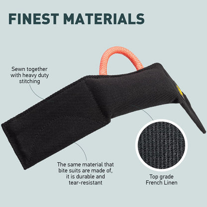 FDT- French Linen Training Pad for Dogs – Pro Guide Bite Pad for Commands Training