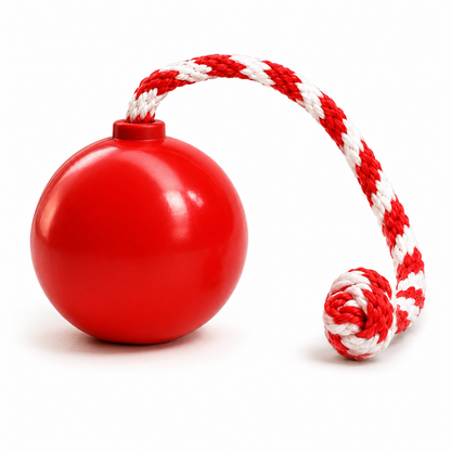 SodaPup USA-K9 Cherry Bomb Chew Toy for Dogs – Ultra Durable Rubber, Reward, Tug & Treat Dispenser