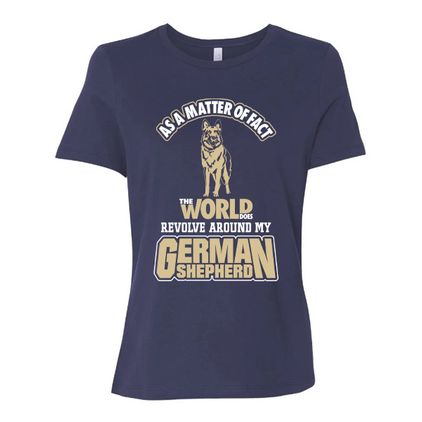 GSS - The World Does Revolve Around My German Shepherd Gold T-Shirts