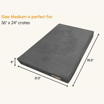 BIG BARKER - 4" Orthopedic Crate Bed Animals & Pet Supplies Barker Beds Medium 33.2" x 21.2" x 4" Khaki 