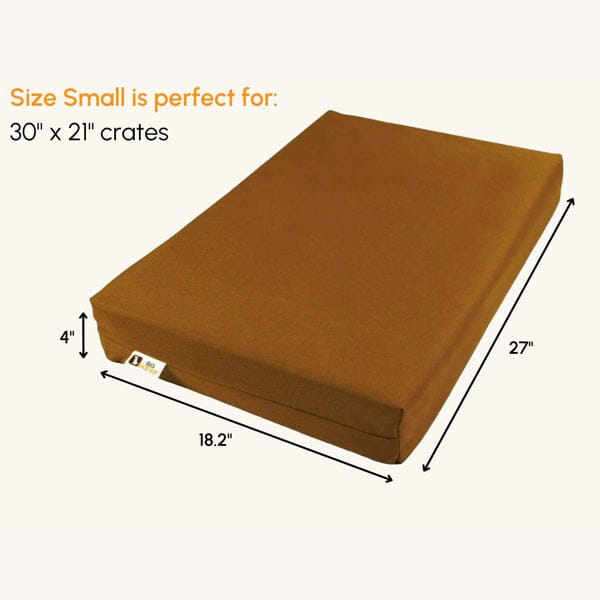 BIG BARKER - 4" Orthopedic Crate Bed Animals & Pet Supplies Barker Beds Small 27" x 18.2" x 4" Khaki 