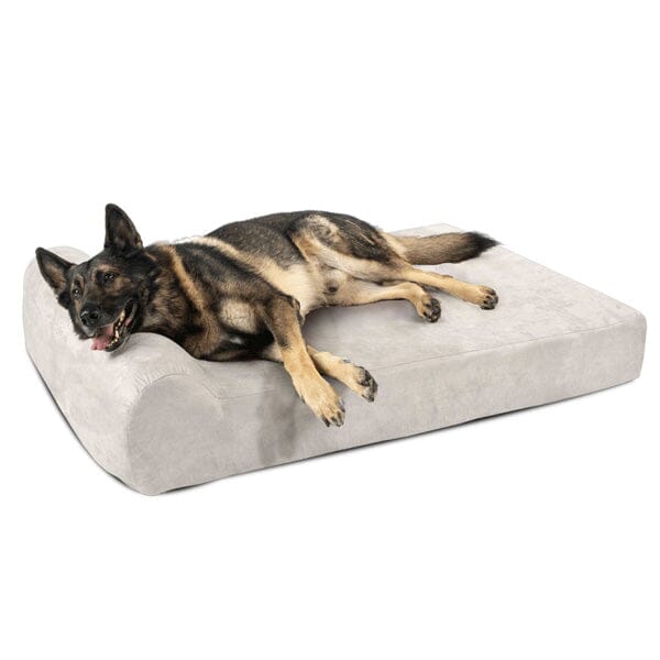 BIG BARKER - 7" Orthopedic Dog Bed Animals & Pet Supplies German Shepherd Shop Headrest Edition Large - 48" x 30" x 7" Khaki