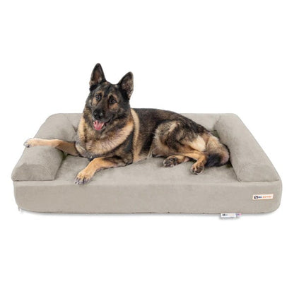 BIG BARKER - 7" Orthopedic Dog Bed Animals & Pet Supplies German Shepherd Shop Sofa Addition Large - 48" x 30" x 7" Khaki