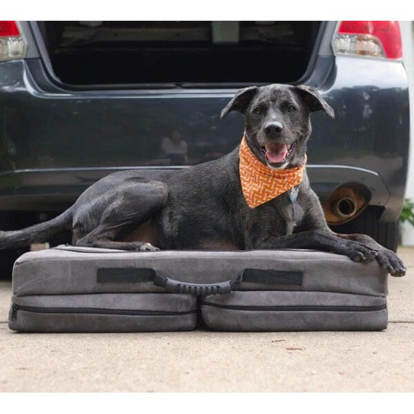 BIG BARKER - Travel Bed Barker Beds Large Charcoal Gray 