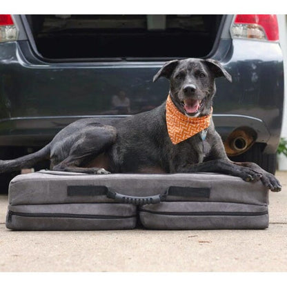BIG BARKER - Travel Bed Barker Beds Large Charcoal Gray 