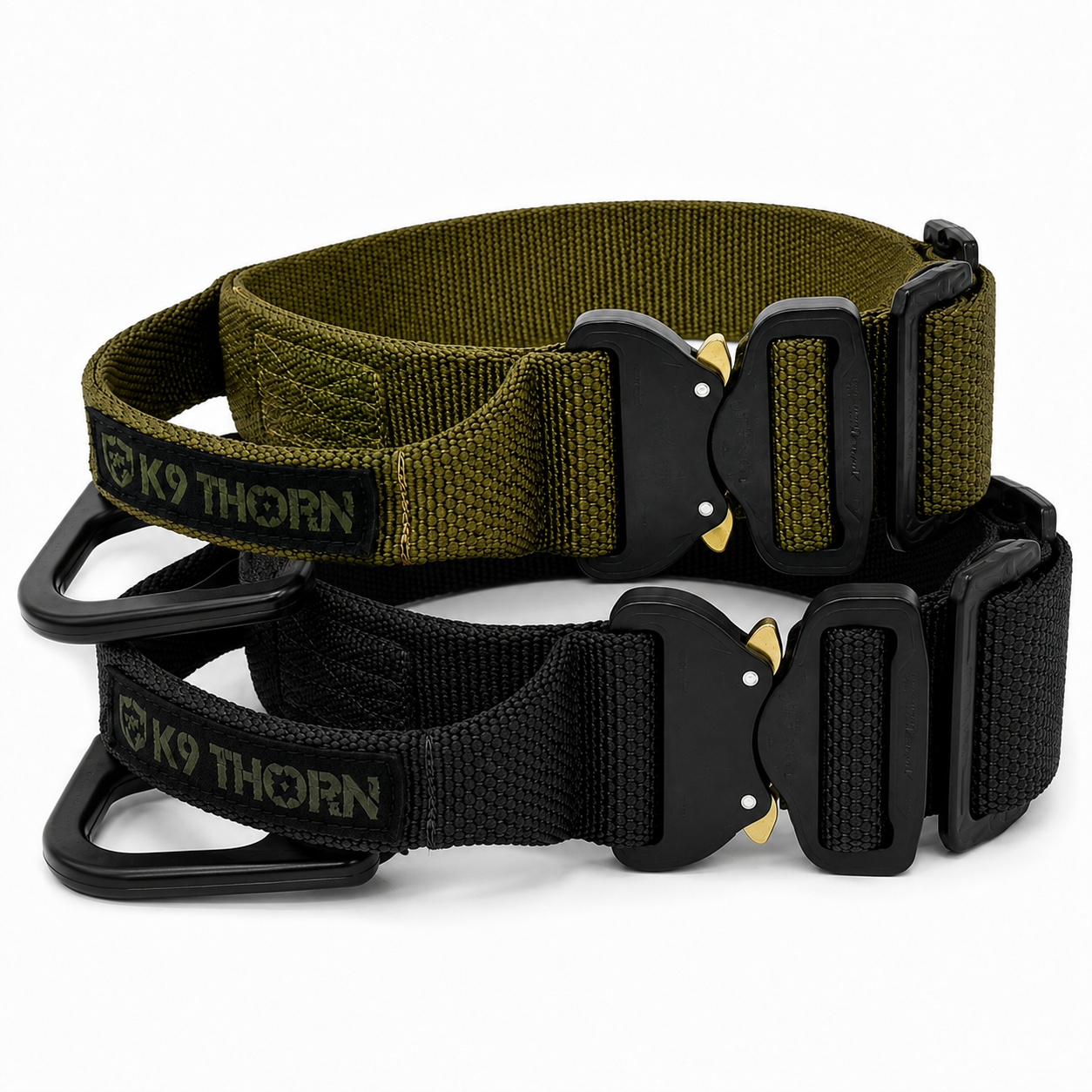 K9 THORN Cobra-Bravo 1.75-Inch Tactical Dog Collar with COBRA Buckle & Handle