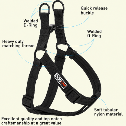 DOGLINE Nylon Flat Step-In Dog Harness